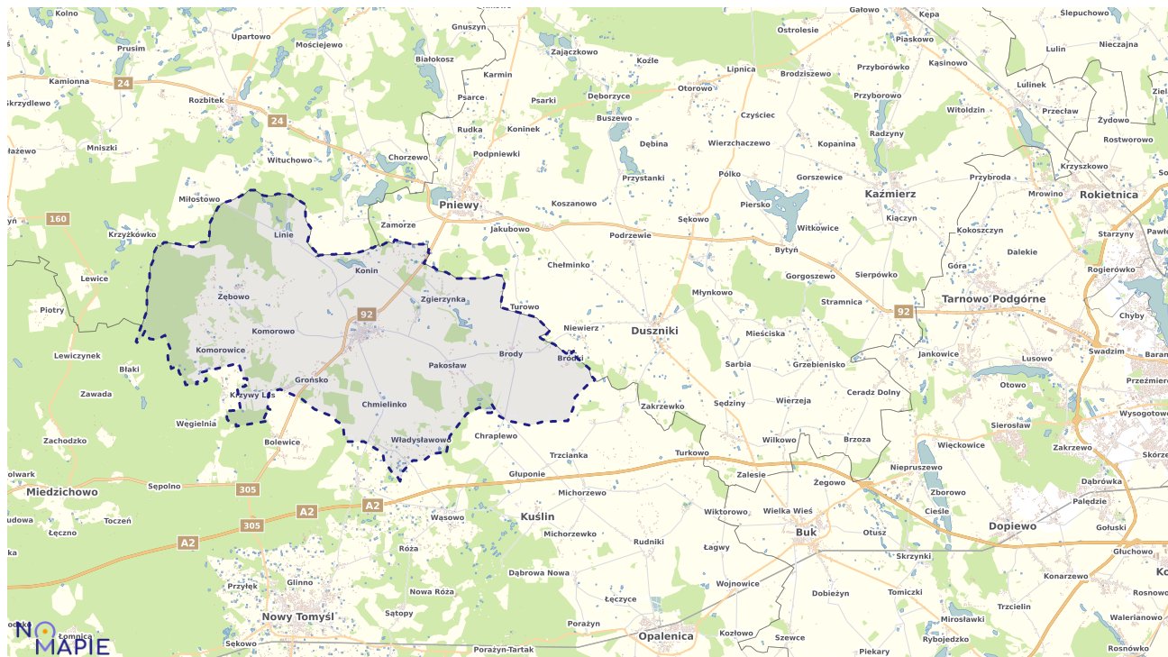 Mapa obszarów ochrony przyrody Lwówka